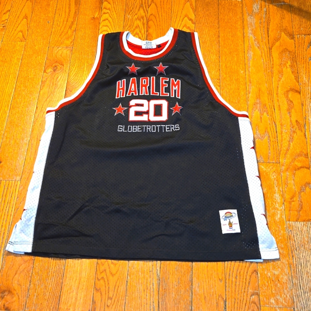 Vintage Fubu Platinum Harlem Globetrotters Basketball Jersey 20 Haynes.